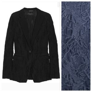 Rag & Bone 42nd Street Distressed Thrashed Lace Blazer Jacket